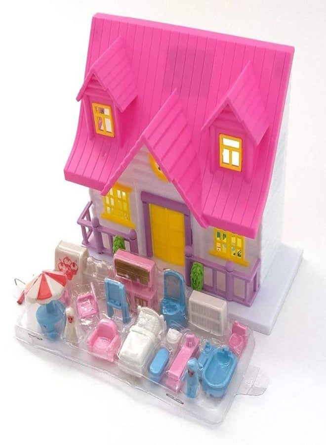 RPC99 Mini Doll House Set for Girls Kids, Folding & Openable Door with Furniture, 100% Non-Toxic BPA Free Plastic, Doll House Play Set (MINI Doll House) - Image 3